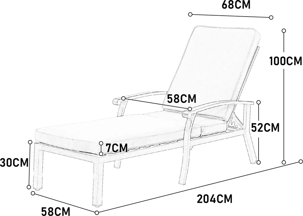 Chaise longue anti-rouille et coussin imperméable pour confort durable - 2
