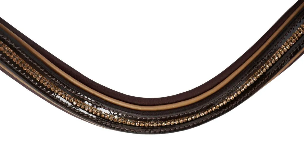 Filet Combiné Anglais Kingston en Cuir Marron pour Cheval de Taille Cob
