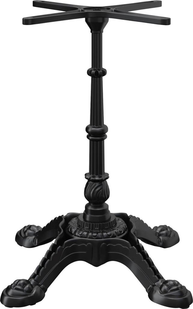 PARIS | Bistro Tischgestell | Schwarz | 4 Fuß: Ø 55 cm | Säule: 72 cm | Tischgestell Gusseisen, Tischgestelle Outdoor