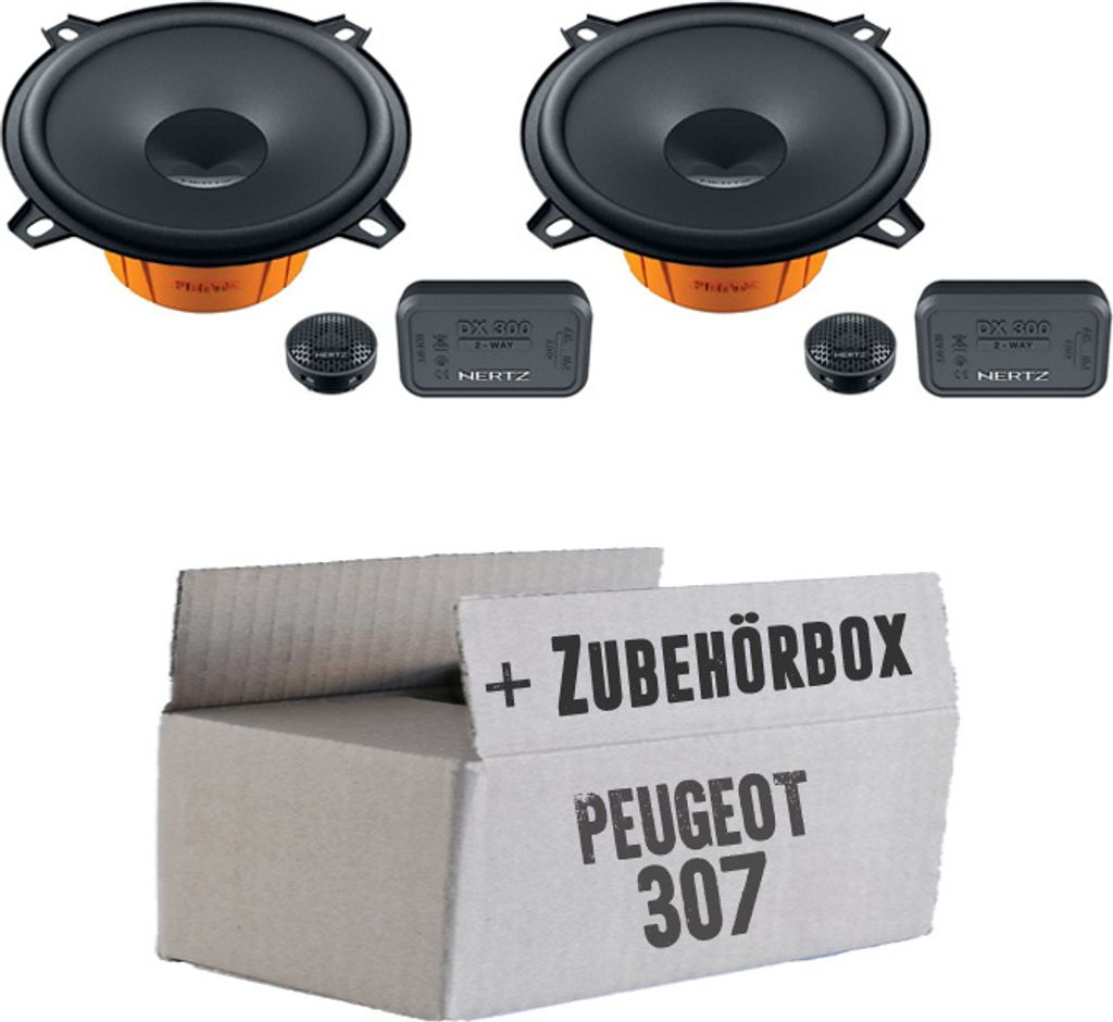 Hertz Dieci DSK 130 - 13cm Lautsprecher System - Einbauset passend für Peugeot 307 - justSOUND