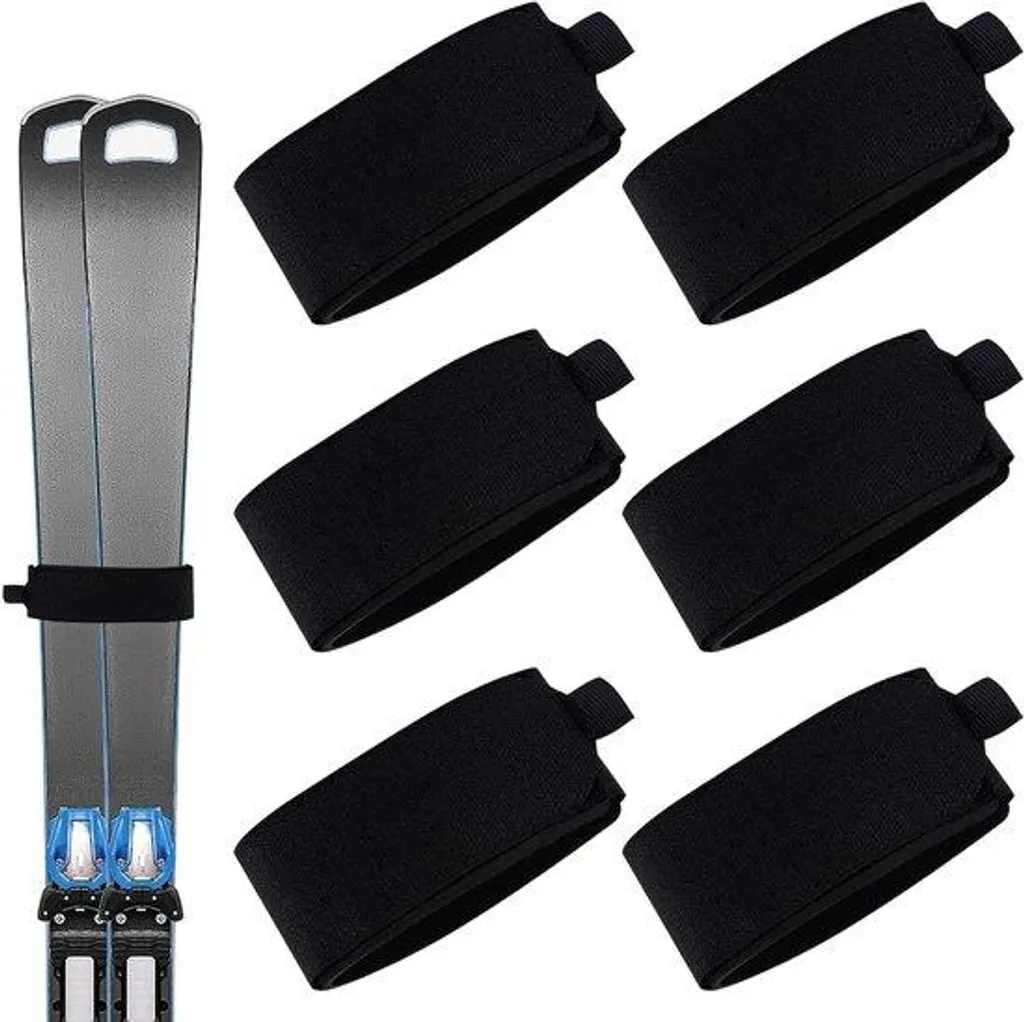 Fixations de ski réglables avec coussinets de protection noirs - Pack 2