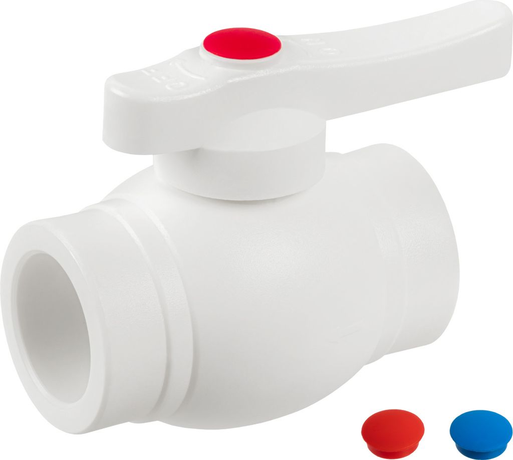 Ø 32mm, PPR Aqua Plus Kugelhahn zum Verschweißen in Weiß | Produktbild 