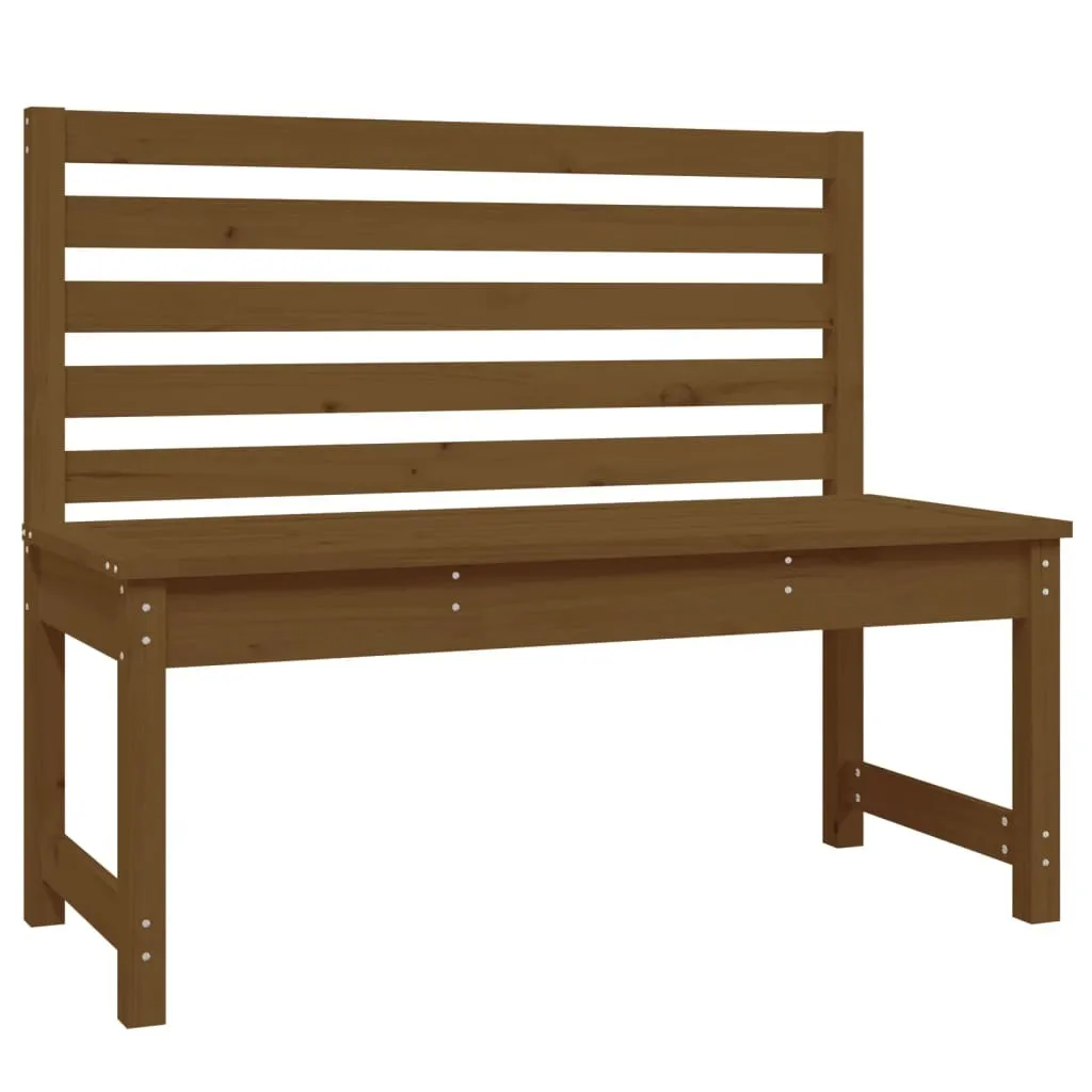 Panchina in Legno Pino Massello 109 cm Marrone Miele | Arredo Giardino