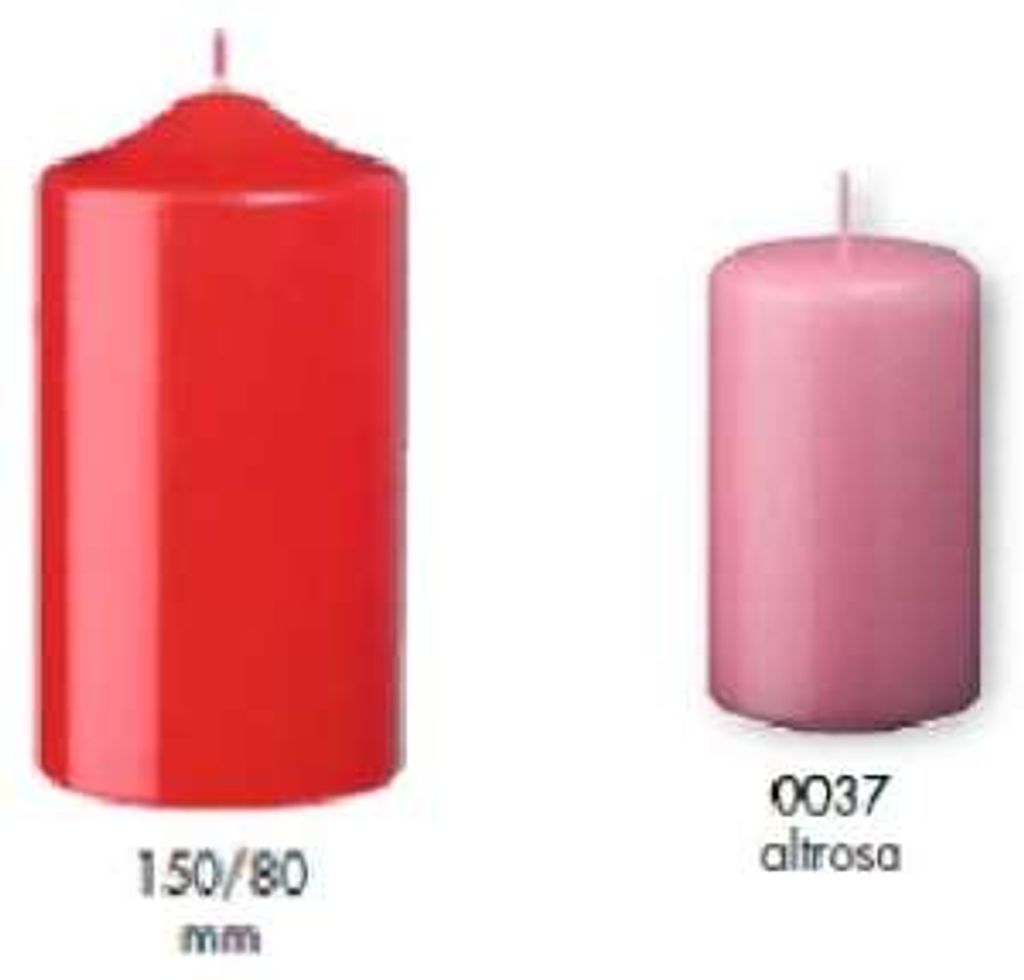 Spitzkopf Stumpen Kerzen Fairway Grün 15 x Ø 8 cm, 6 Stück