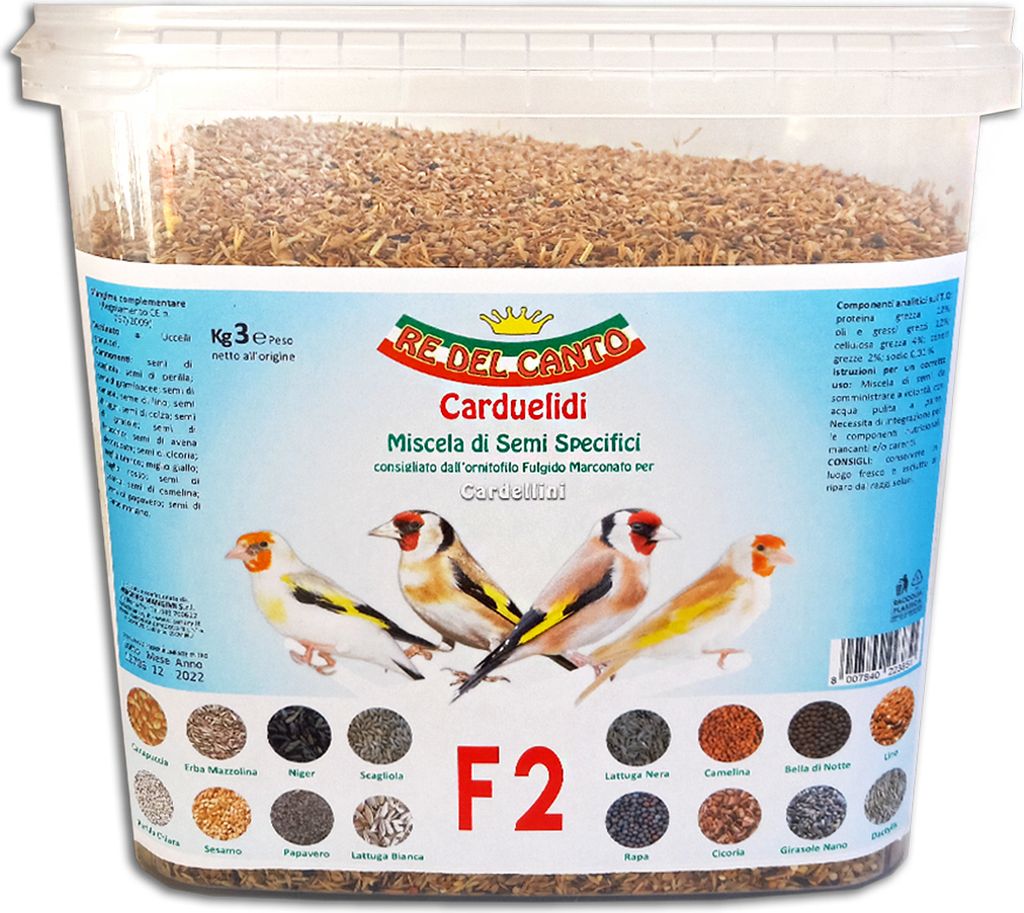 Re del Canto, F2 Carduelids – 1 Packung mit 3 kg – Mischung Produktbild 