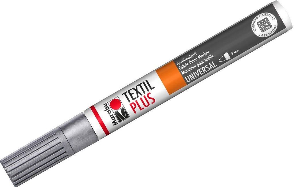Marabu Textilmarker "Textil Painter Plus" metallic silber Produktbild 