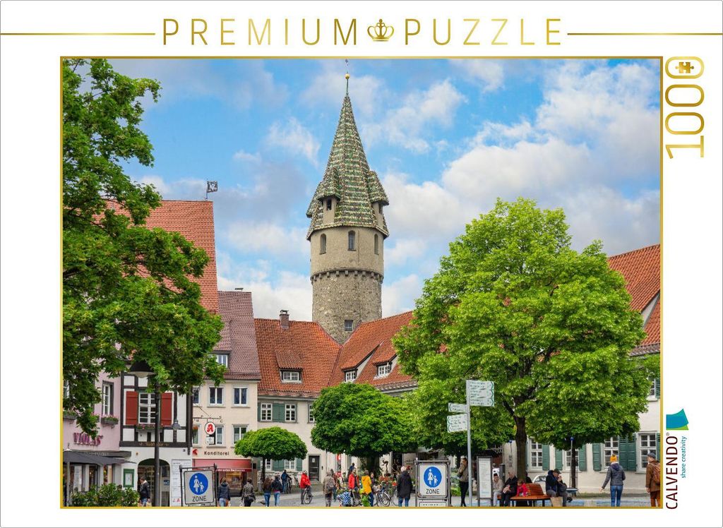 CALVENDO Puzzle Grüner Turm | 1000 Teile Lege-Größe 64x48cm Foto-Puzzle für glückliche Stunden
