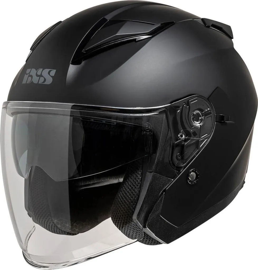 Casque iXS Jet iXS868 SV Noir Mat Taille S avec Écran Solaire Intégré