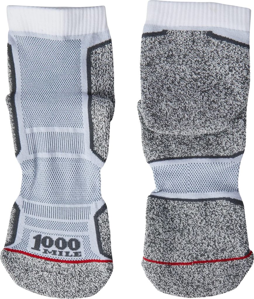 1000 Mile - "Run" Knöchelsocken für Herren RD890 (M) (Weiß/Grau)