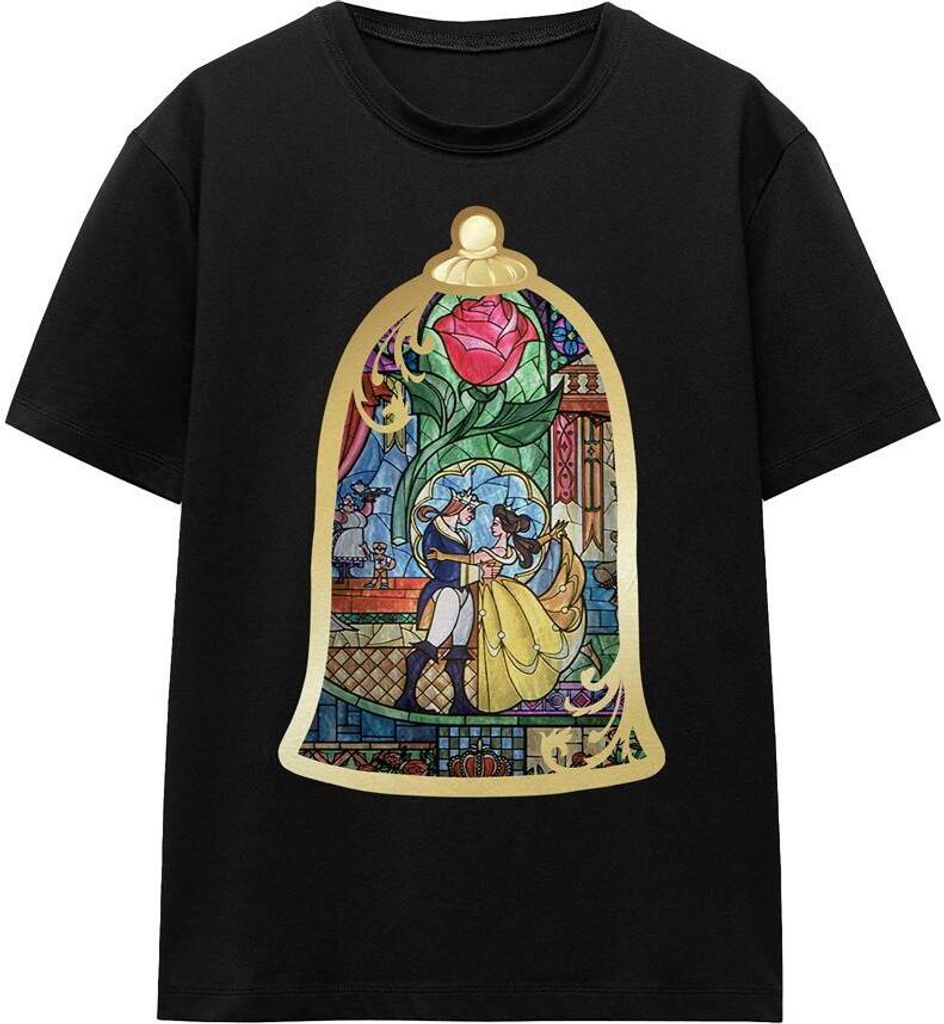 Beauty And The Beast - T-Shirt für Herren/Damen Uni TV16994 (S) (Schwarz)