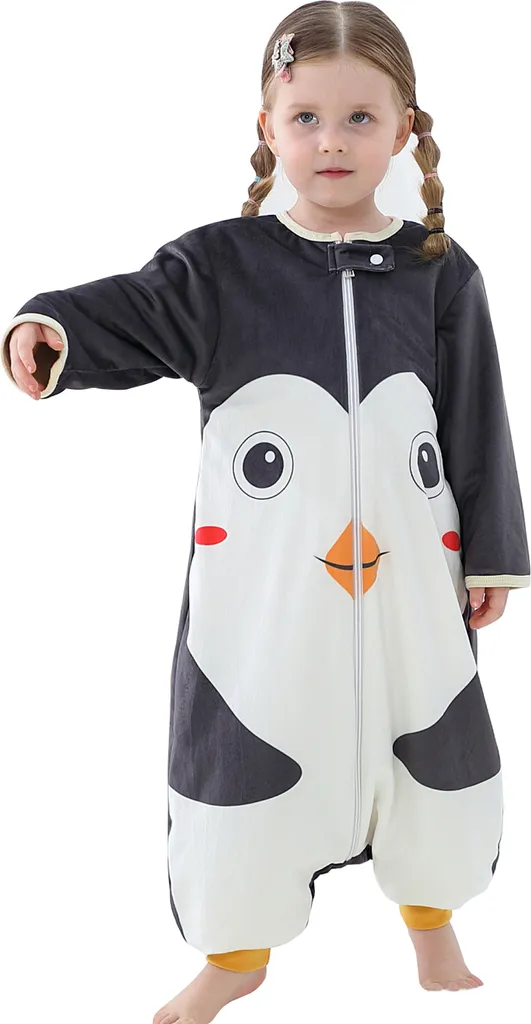 Sac de couchage enfant 1-7 ans léger et chaud motif cartoon Blanc L
