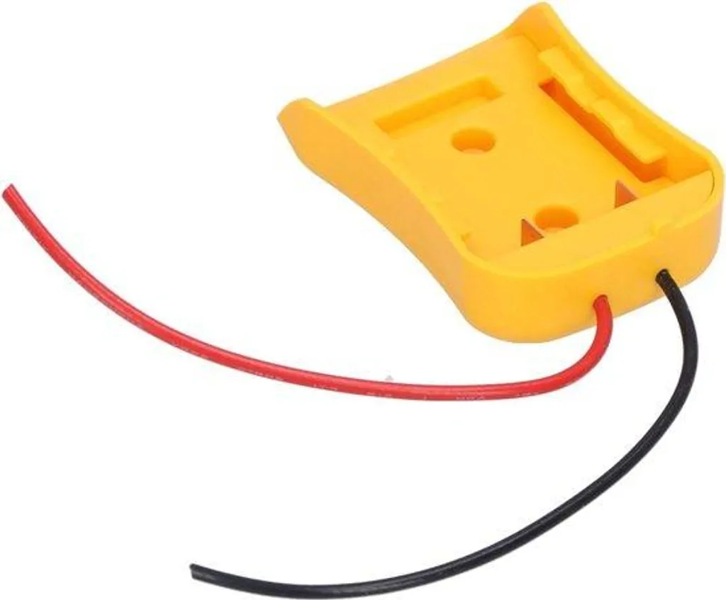 Adaptateur de batterie 20V 18V jaune avec trous de fixation robuste