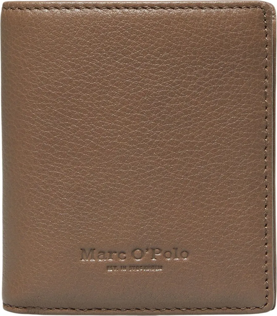 Porte-monnaie Marc O'Polo en cuir taupe - Grand portefeuille femme