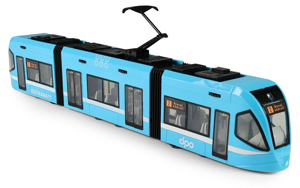 Moderne Straßenbahn DPO Ostrava blau 47 cm Produktbild 