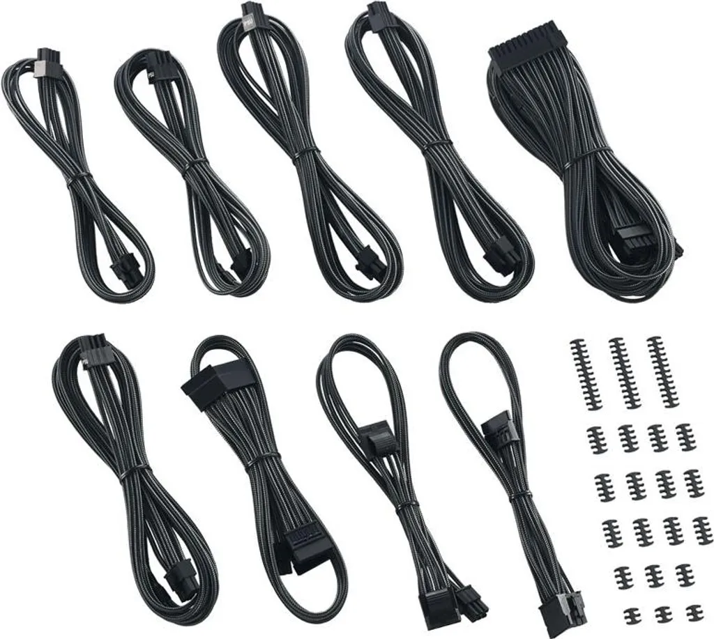 Câbles Souples pour Alimentation Corsair RMi RMx CableMod Carbone Kit