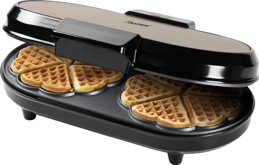 Bestron Doppel-Waffeleisen für klassische Herzwaffeln, Produktbild 