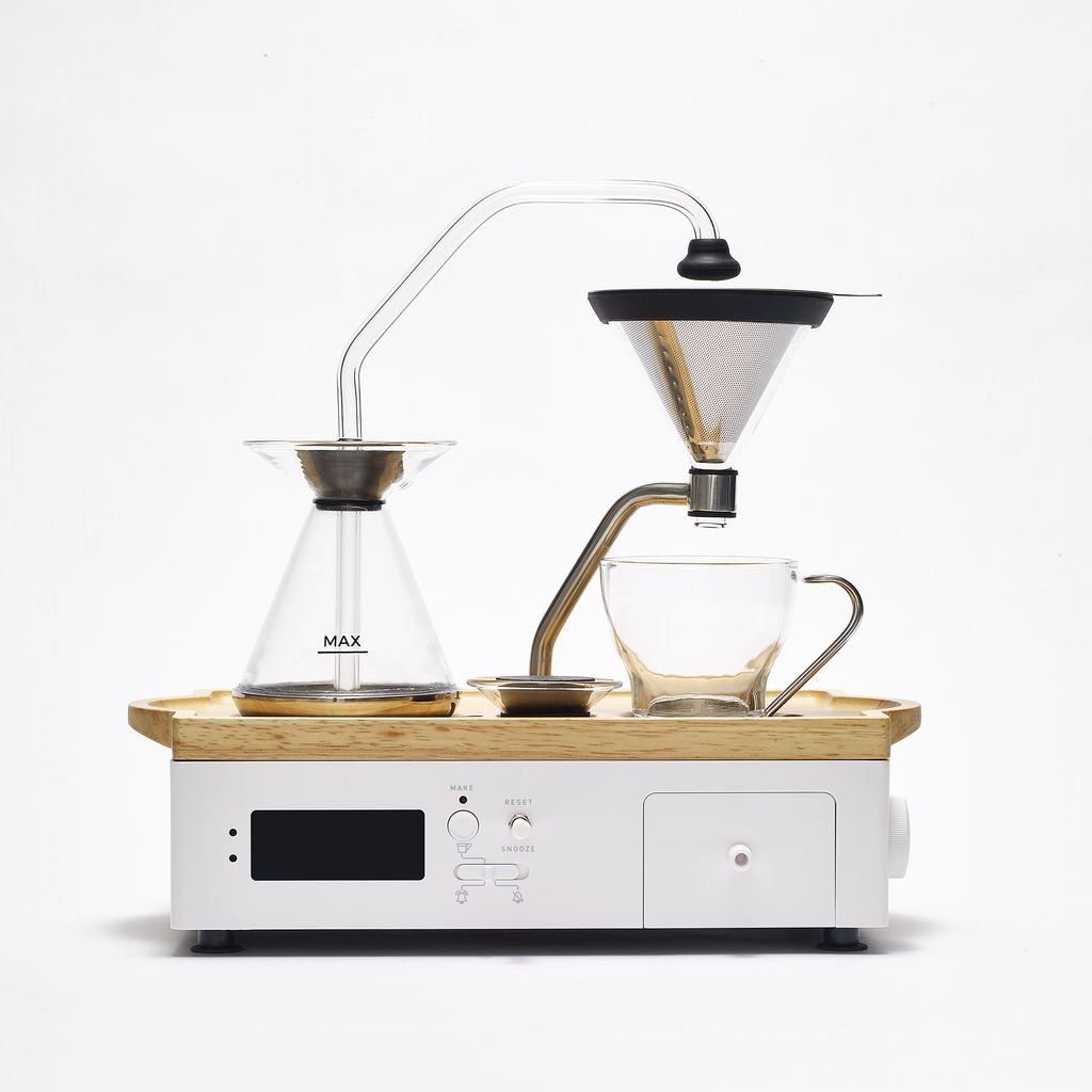 BARISIEUR Designer Kaffeemaschine Tee Timer mit Weckfunktion weiß