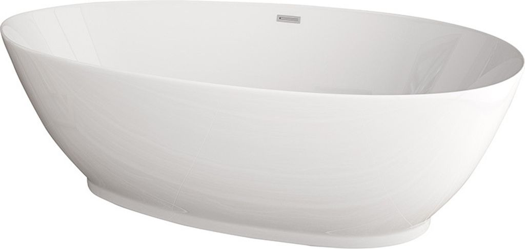 HOME DELUXE - freistehende Badewanne - DELIA, Weiß - Maße: Produktbild 