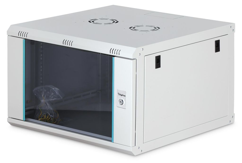Digitus DN-37102, Nástěnný regál, 7U, 60 kg, Zámek, Obrázek produktu 