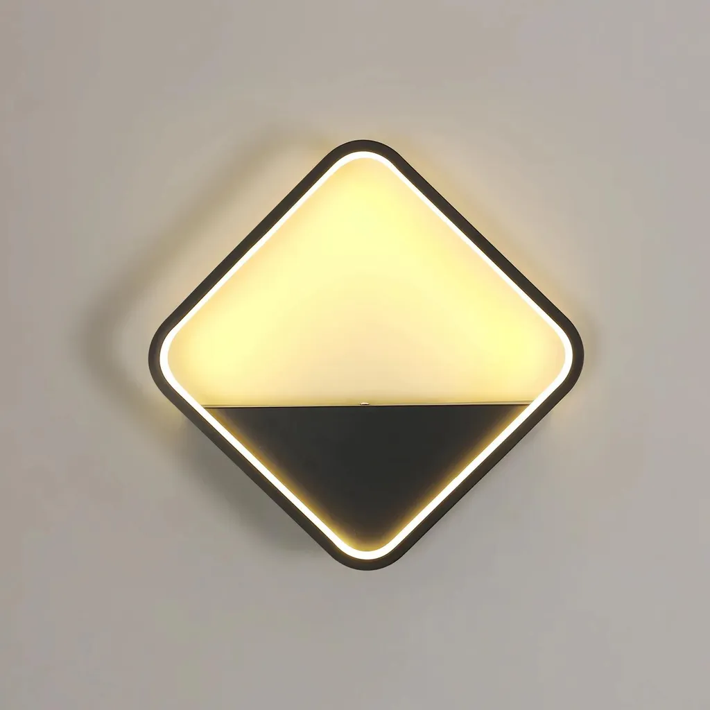 Applique murale LED 20W noir moderne 3000K blanc chaud 220V - L24cm
