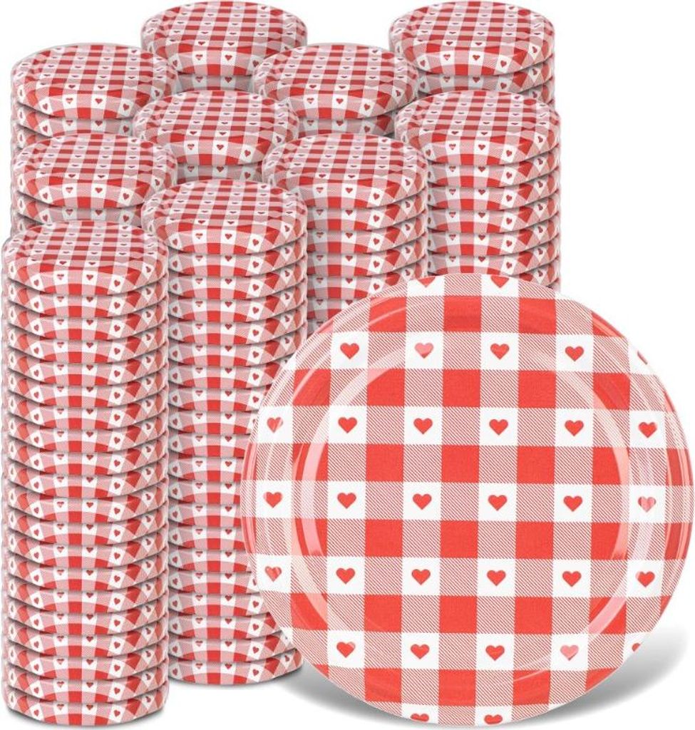 KADAX Schraubdeckel fi66 mm, Ersatzdeckel Set aus Metall, Einmachdeckel passend für 200ml und 315ml Gläser, Twist-Off-Deckel mit 4 Einrastzähnen...