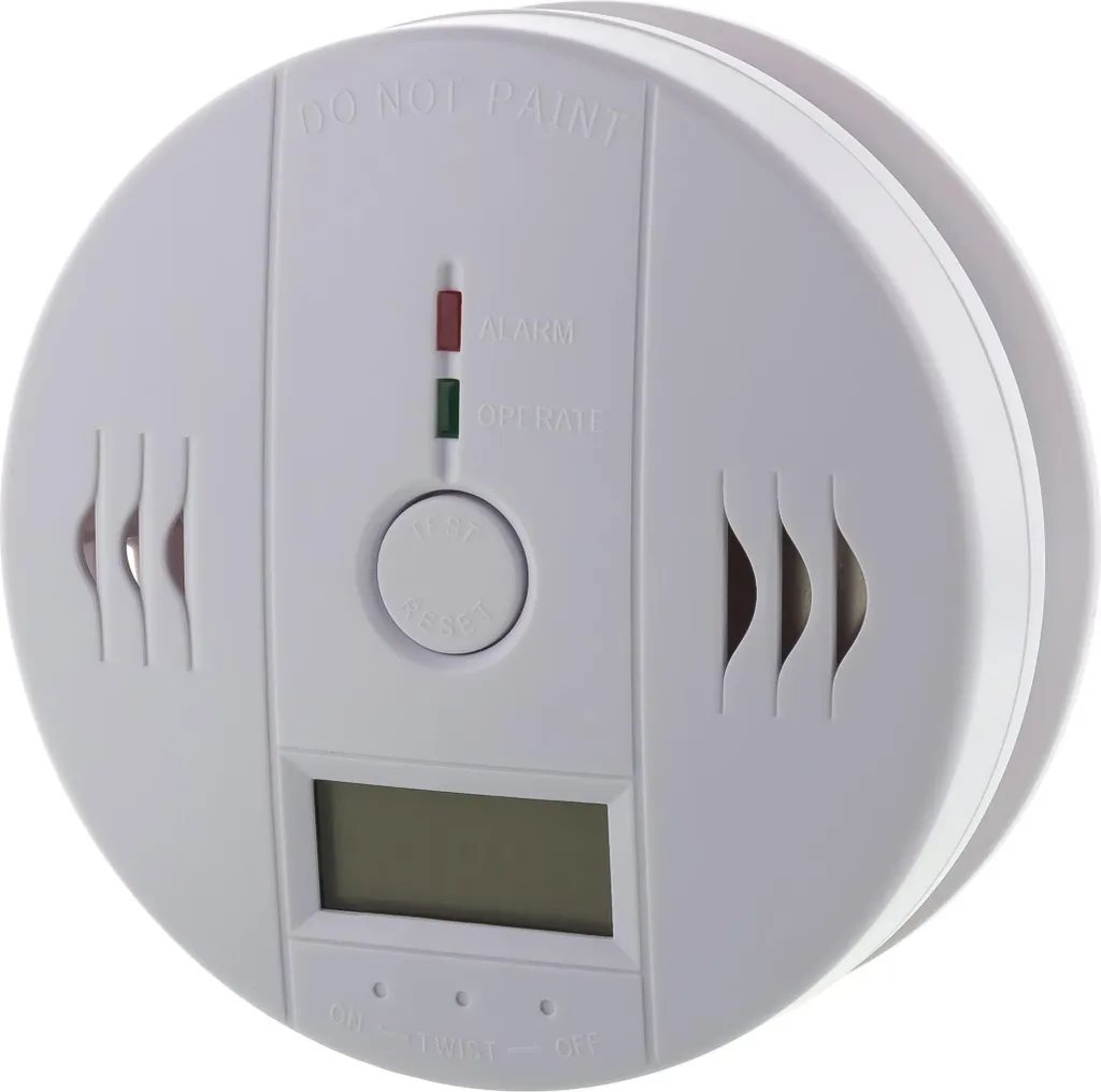 Détecteur CO avec écran LCD et sirène 85dB RETLUX RDT 301 blanc compact