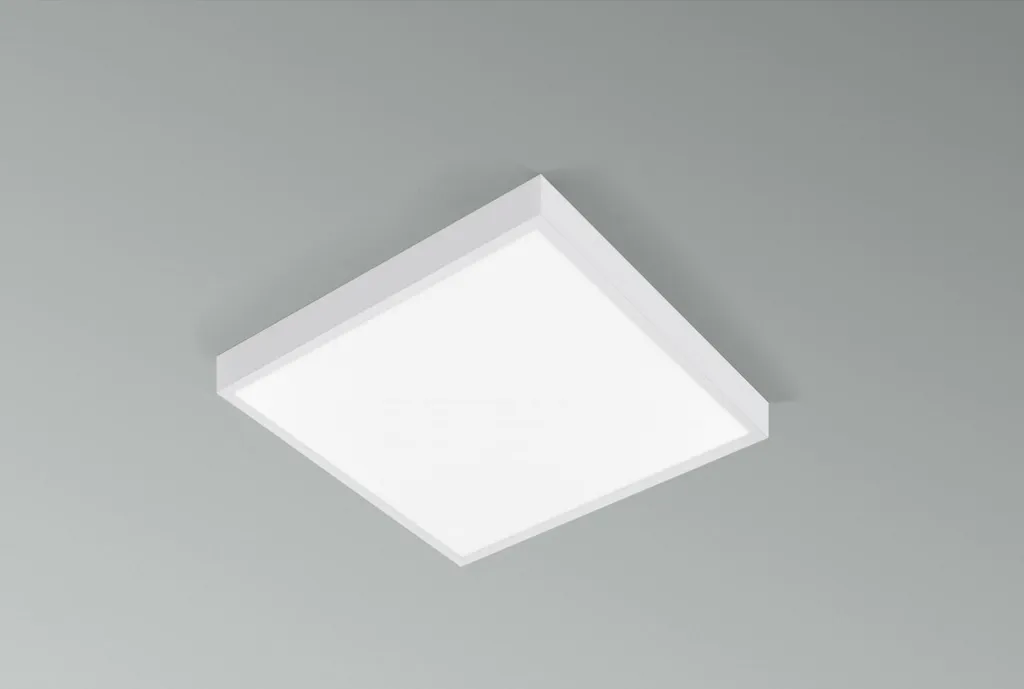Solution montage saillie pour dalle LED 60x60 cadre blanc Century 80mm