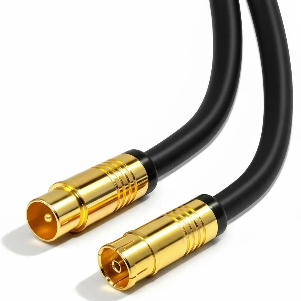 0,5m Antennenkabel für TV Kabelfernsehen HD 4K 135dB Produktbild 