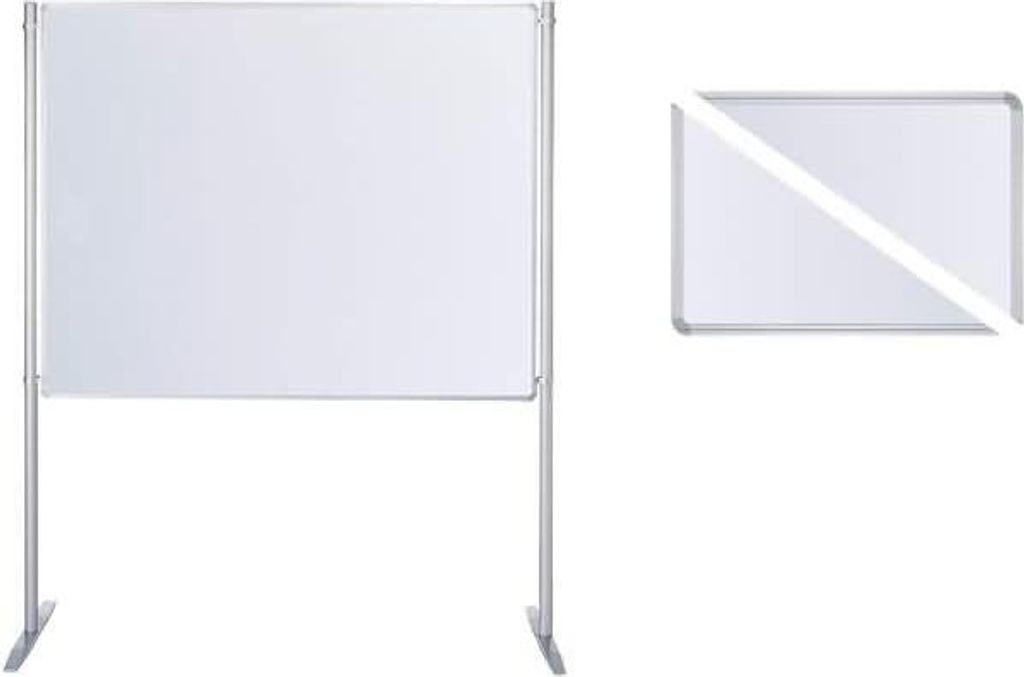 Stellwand-Set Grundelelment Stabfuß beidseitig Emaille B20000xH1200mm weiß