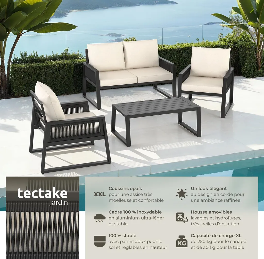 Salon de jardin durable sans entretien Captive en alu anti-corrosion - 2