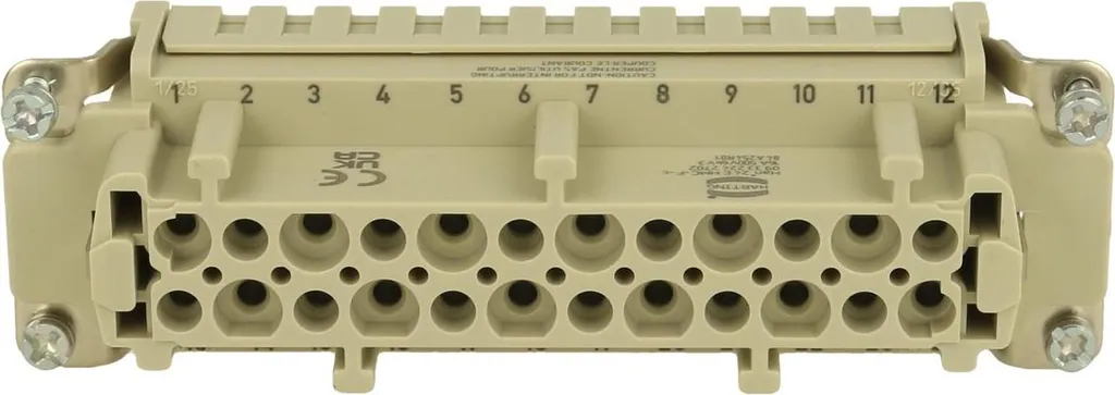 Insert HARTING Han 24E HMC Anti-Vibration 24 Pôles Femelle Sertissage