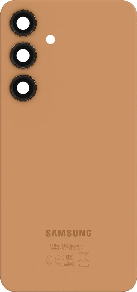 Vitre arrière pour Samsung S24 Orange châssis de remplacement officiel