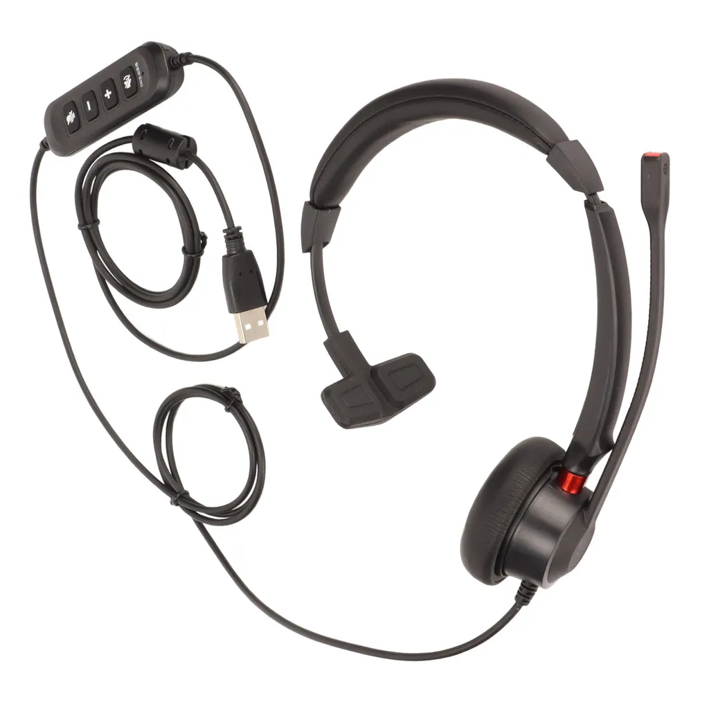 Casque de bureau USB pour service client - Oreillette simple ergonomique - 7