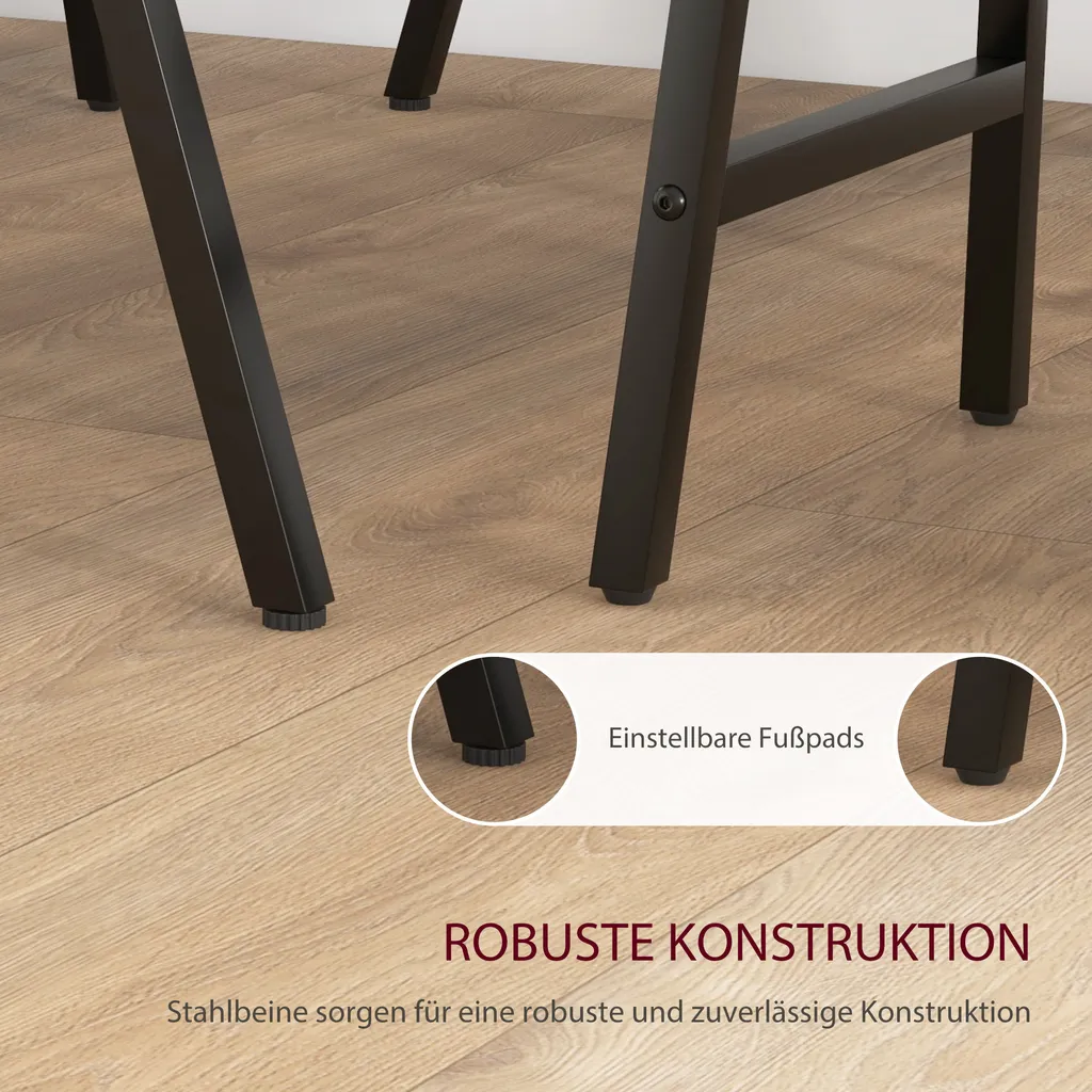 Ensemble table de bar gain de place avec 4 tabourets pour petit espace - 6