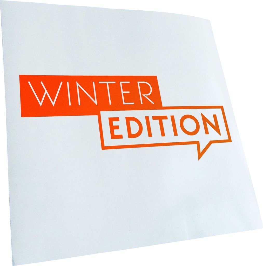 Kiwistar - Autoaufkleber - Winter Edition - Neonorange - 40x18cm - Aufkleber für Auto, Laptop, Fahrrad, LKW, Motorrad Mehrfarbig JDM Decal Racing