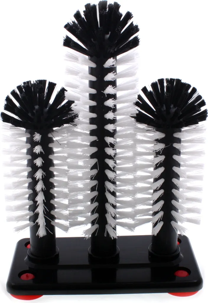 Lave-verres manuel anti-trace avec brosses hautes 25 cm et socle stable