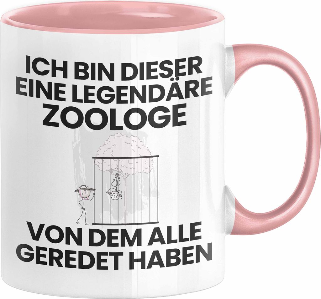 Zoologe Geschenk Tasse Lustige Geschenkidee Geburtstag für Zoologe Ich Bin Dieser Legendäre Zoologe Von Dem Alle Geredet Haben Kaffee-Becher (Rosa)
