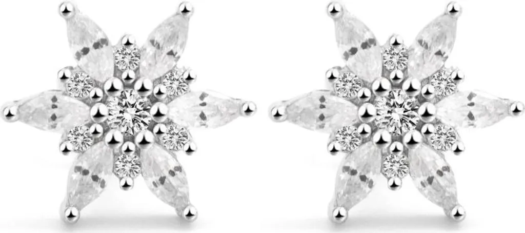 Boucles d'oreilles argentées Flaps : Accessoire idéal pour mariage