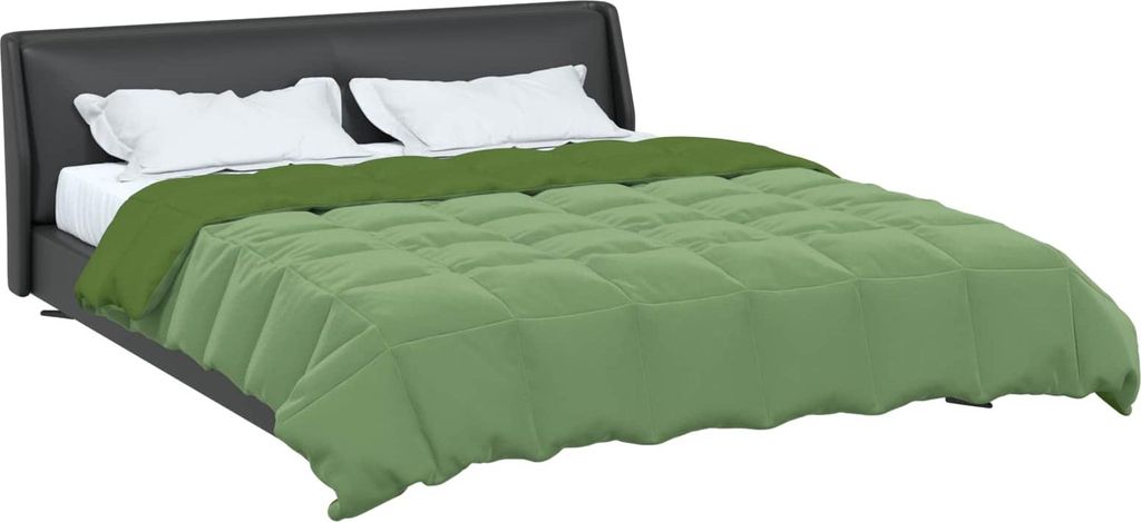 "im Diskont"Ganzjahresbettdecke Gepolstert - CLORIS - Bettdecke langlebig - Grün 220x260cm Mikrofaser - Bettwäschen DEMöbel9134957