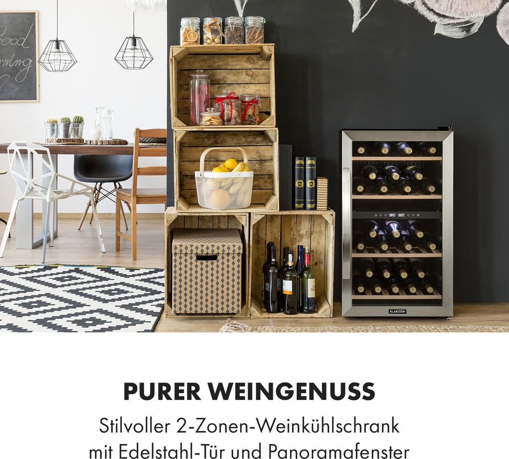 Klarstein Weinkühlschrank, Getränkekühlschrank Schmal, Produktbild 2