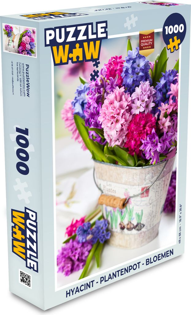 MuchoWow Puzzle 1000 Teile Hyazinthe - Blumentopf - Blumen - Spielzeug - Alt und Jung - Spiele - Puzzeln