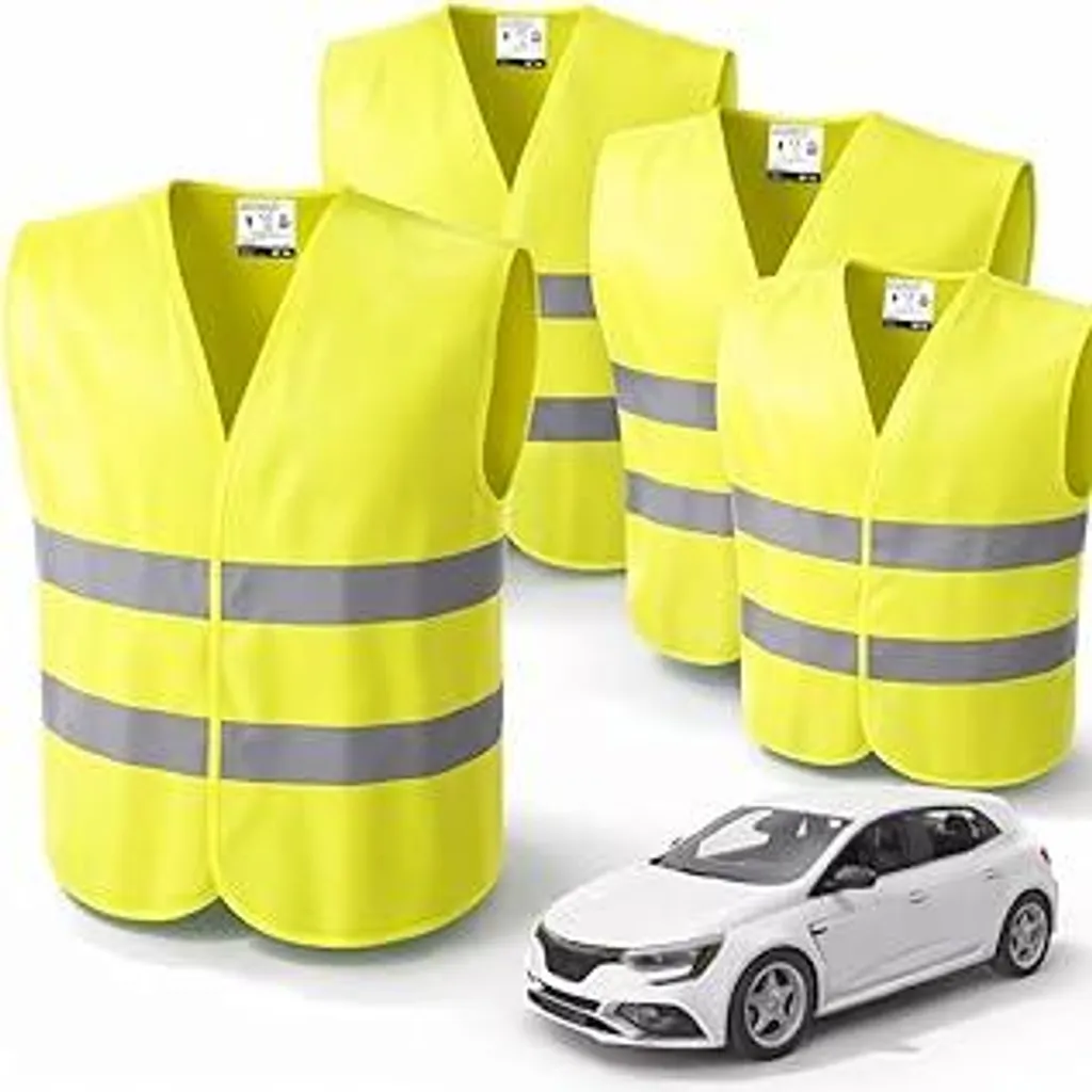 4 Giubbini Catarifrangenti Obbligatori Auto - TK Gruppe 2026