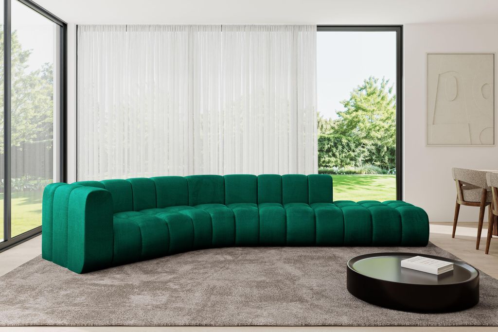 ALTDECOR Modulares Sofa Ecksofa in L-Form - Tilmo-L1 - 399x194x70 cm Grün - Corner modular Sofa Eckcouch Couch Wohnlandschaft Cauchsofa Bodensofa ...