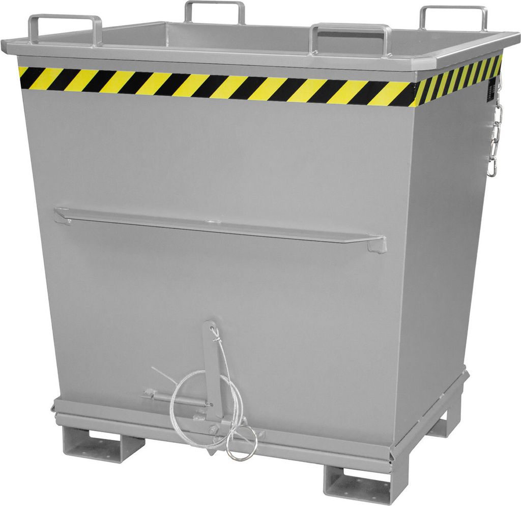 Bauer Klappbodenbehälter BKB 1000, lackiert, Mausgrau