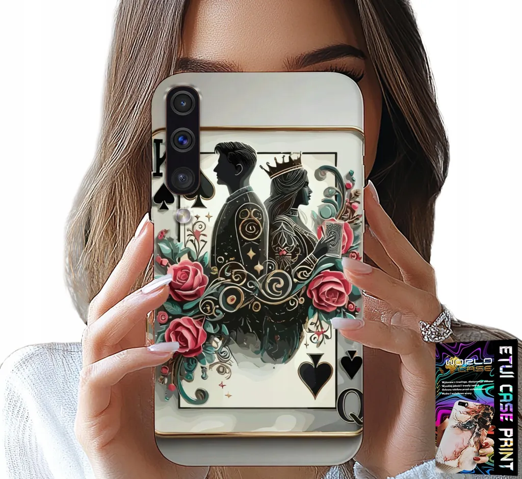 Custodia Samsung A50 A30S Carta Regina Poker con Vetro Temperato Omaggio