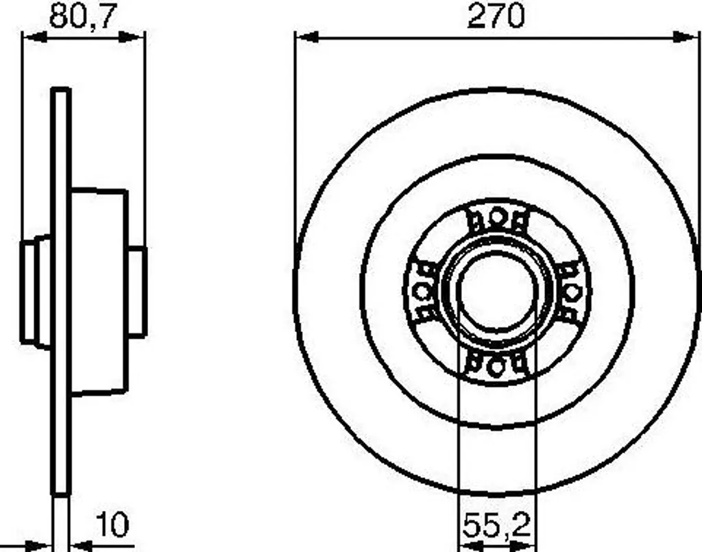 Disque de frein BOSCH 0986479196 pour Megane II et Scenic II