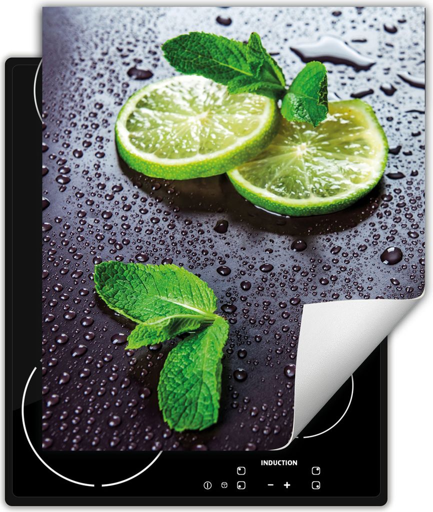 DarHaus Herdabdeckplatte 45x52 cm Anti Rutsch Matte Aufrollbar, grün - Limette