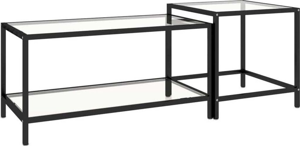 vidaXL Beistelltische 2 Stk. Hartglas Transparent