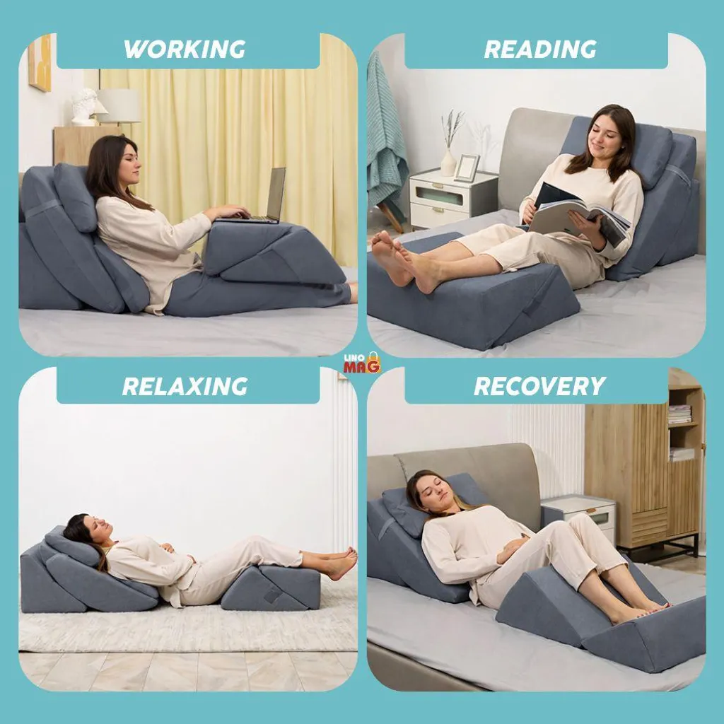 Coussins pour Lecture et Télévision : Support Dos et Nuque Réglable
