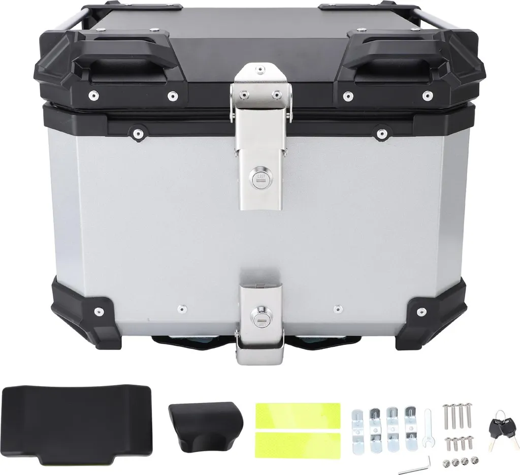 Top case aluminium 45L étanche avec fermeture rapide et dossier moto - 2